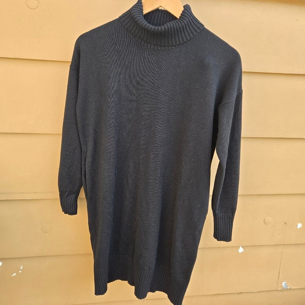 Lululemon softer still black longer pullover sweater Knit dress‎ Sz S